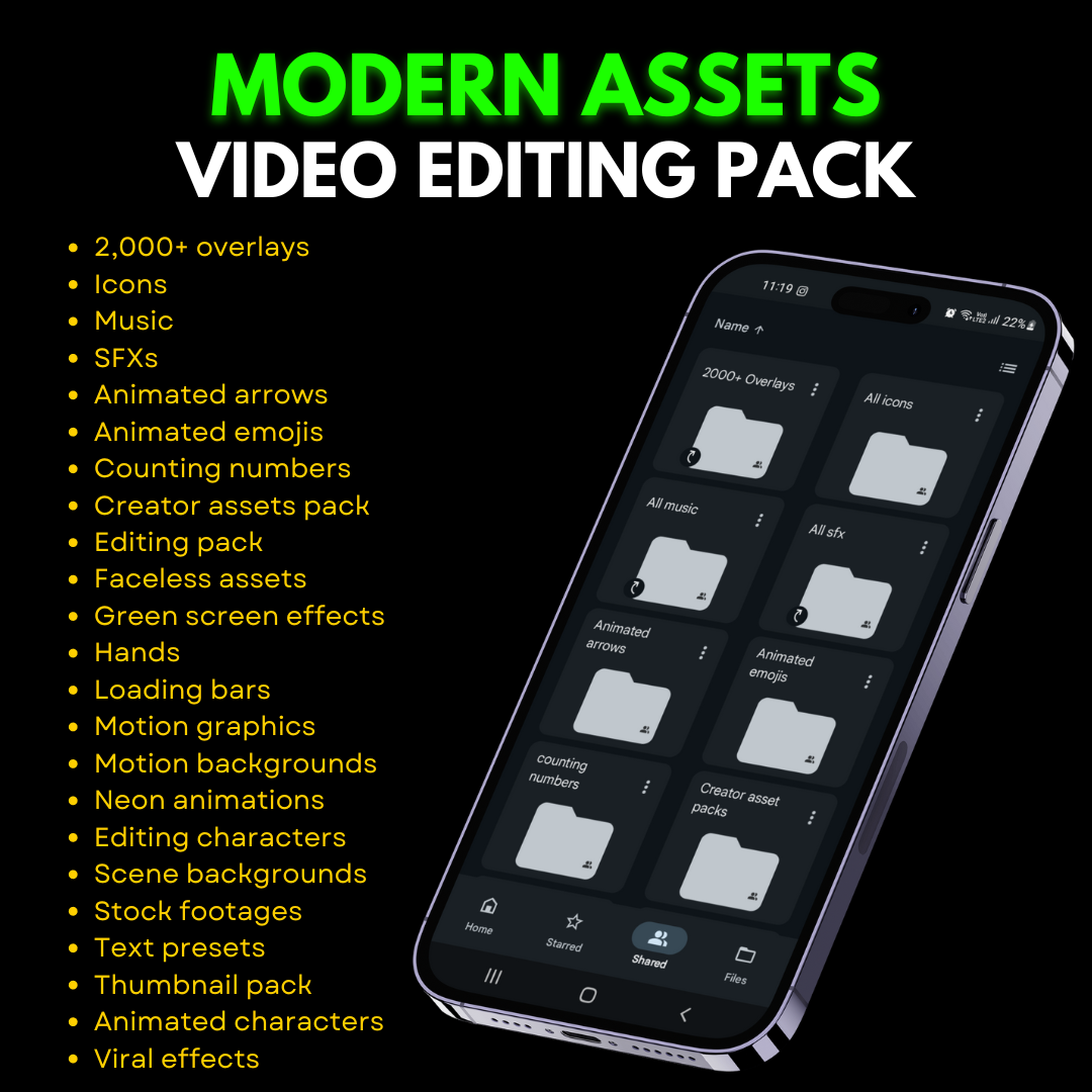 MODERN ASSETS VIDEO EDITING PACK